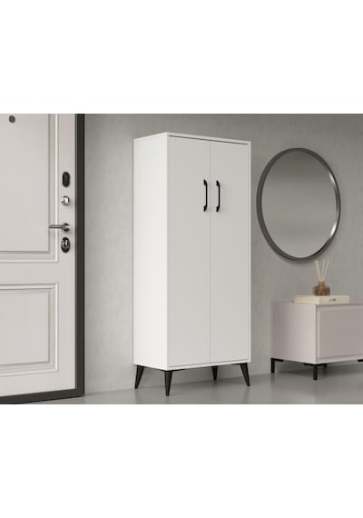 Flano Beyaz Çok Amaçlı Dolap İki Kapaklı Dört Raflı Mutfak,banyo,hol,balkon,ofis,ayakkabılık Beyaz Flano Beyaz Çok Amaçlı Dolap İki Kapaklı Dört Raflı Mutfak,banyo,hol,balkon,ofis,ayakkabılık Beyaz