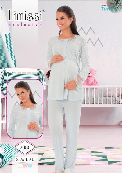 Limissi 2080 Hamile Lohusa Pijama Tk Ecru