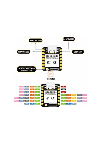 Seeed Studio Xıao Esp32-s3 Wifi Bluetooth Ble Iot Geliştirme Kartı