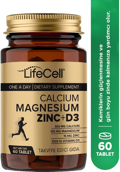 Lifecell Calcium Magnesium Zinc + D3 60 Tablet