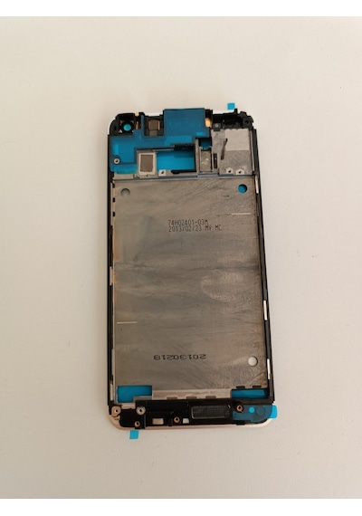 Htc One M7 Orta Kasa Ön Kapak Gümüş
