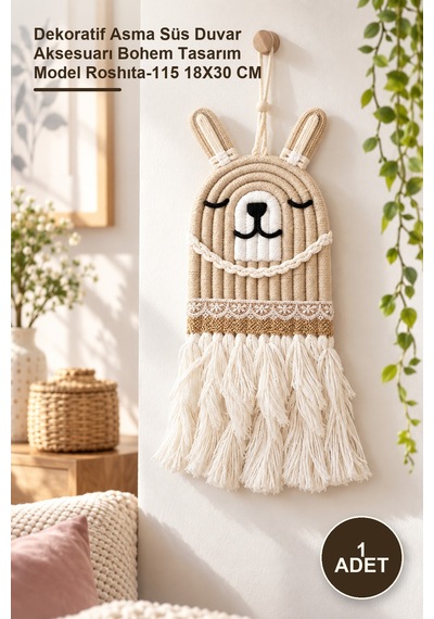 1 Adet Rüya Kapanı Dream Catcher Düş Kapanı Dekoratif Asma Süs Duvar Aksesuarı Bohem Tasarım Model Roshıta-115 18x30 Cm Sarı