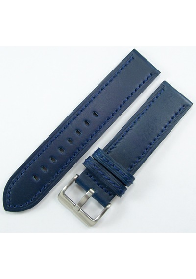 Bizon Lacivert Gerçek Deri Saat Kordonu 20mm Spor Saat Kayışı