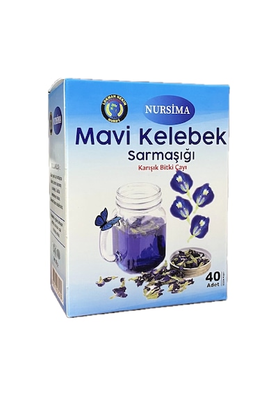 Nursima Mavi Kelebek Sarmaşığı Çayı Süzen Poşet Çay 40'lı