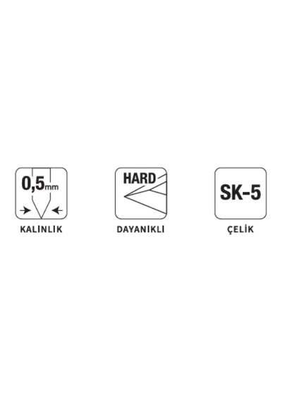 Vıp-tec Vt875004-1 18mm Kancalı Tip Maket Bıçağı Yedeği Yerli Üretim 10 Adet