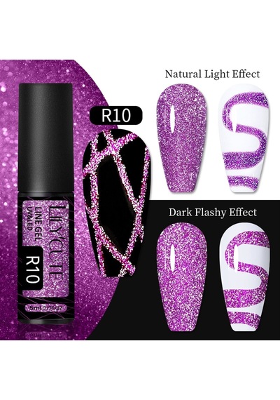 Lily Cute Reflective Glitter Nail Art Çizim Ojesi R010 54152-4