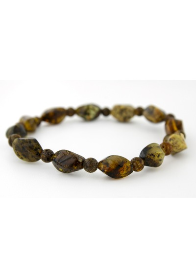 Kehribar Bileklik Özel Tasarım Ambergold Blk23-40 Çok Renkli