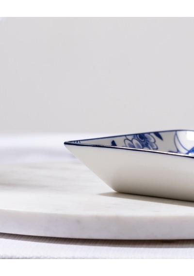 Madame Coco Reve Bleu Seren Kare Tabak - 12 Cm - Mavi/beyaz 8684427225196 Çok Renkli