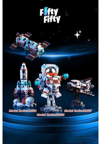 Jaki Mini Space Serisi/astronot -jk8505 +302 Parça Oyuncak Yapım Seti