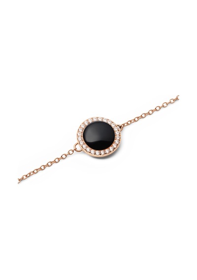 Audrey Bracelet Black Agathe Rose Gold Rose Gold