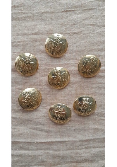 Gold Metal Düğme 20 Mm 7 Adet