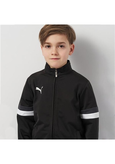 Puma Team Rise Çocuk Siyah Dik Yaka Eşofman Takımı Siyah