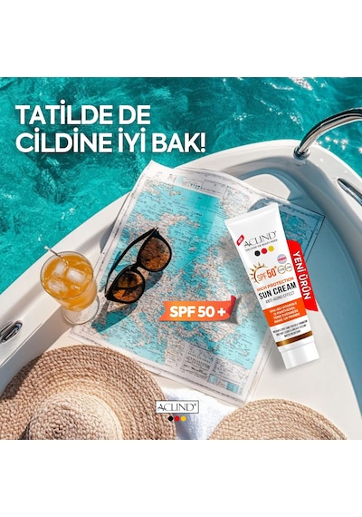 Aclind Leke Karşıtı Spf 50+ Güneş Kremi - Cilt Tonu Eşitleyici Ve Nemlendirici Etkili 50 Ml