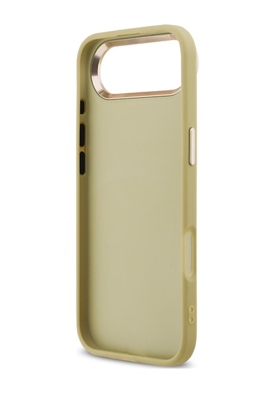 Apple Uyumlu iPhone 17 Air Kılıf Lisanslı 4g Büyük Metal Kamera Çerçeveli Ve Logolu Glitter Kapak Gold Gold