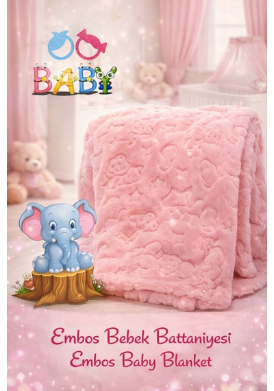 Welsoft Premium Bebek Battaniyesi 100x120 CM Özel Çantası İle Hediye İçin Uygundur Pembe