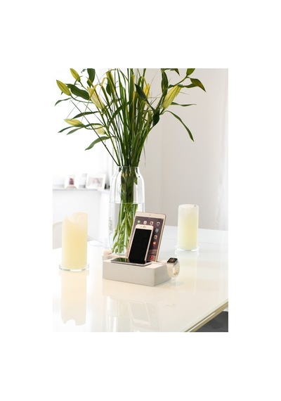 Alldock Wireless Kablosuz Şarj Standı Gümüş/Beyaz Deneme