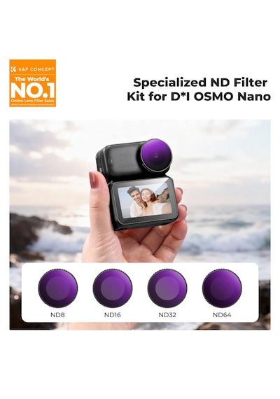 K&f Concept Djı Osmo Nano Uyumlu 4 Lü Nd Filtre Seti / Nd8 Nd16 Nd32 Nd64