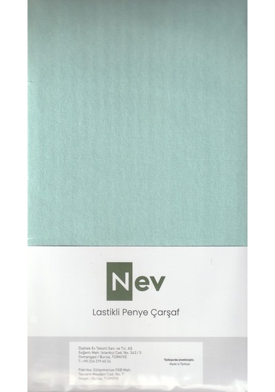 Nev Penye Çarşaf Fitted Su Yeşili 180x200+30