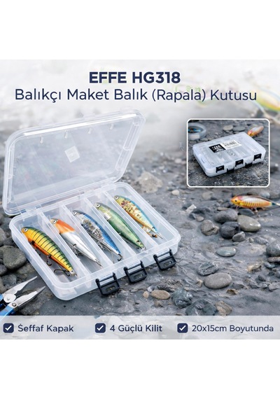 Effe Hg318 Balıkçı Maket Balık Rapala Kutusu 20x15cm