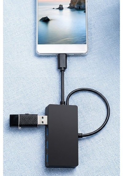 Thentech 4 Portlu Usb 3.0 Hub Çoklayıcı Type-c 5gbps Yüksek Hız Dizüstü Masaüstü Pc Macbook Uyumlu  Dönüştürücü
