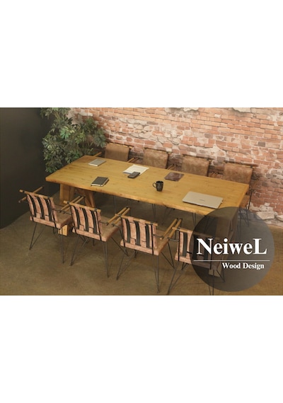 Neiwel Dios Doğal Ahşap Toplantı Masası x 80 x 160 Açık Ceviz