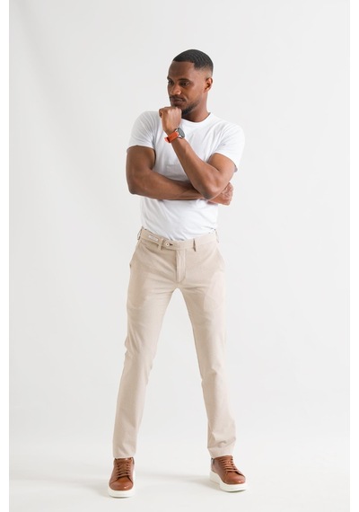 Ecer Slimfit Çizgili Yazlık İnce Gofre Kumaş Likralı Erkek Kumaş Pantolon 001