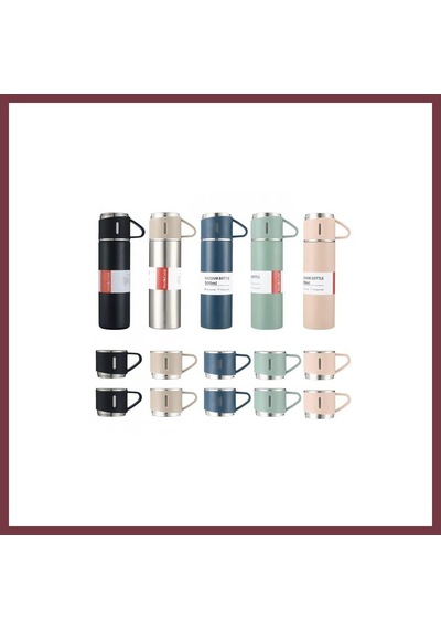 Storeşahin 500 Ml 3 Kupalı Termos 1 Adet Shn0720 Çok Renkli