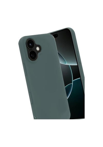Apple İphone 17 Nano İçi Kadife Silikon - Koyu Yeşil 0
