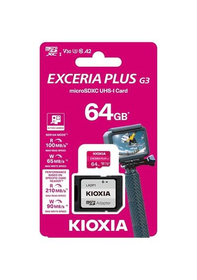 Excerıa Plus G3 64gb Microsdxc Hafıza Kartı Uhs-ı U3 V30 C10 A2, 210/90mb/s'ye Kadar, 4k+