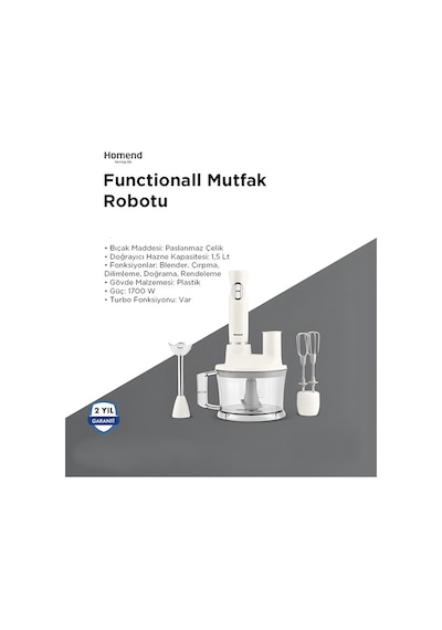 Homend Functionall 2850H 1700 W Mutfak Robotu