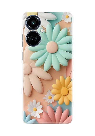 Tecno Camon 19 Pro Kılıf Boutique Baskılı Resimli Rengarenk Çiçek Pcode -059