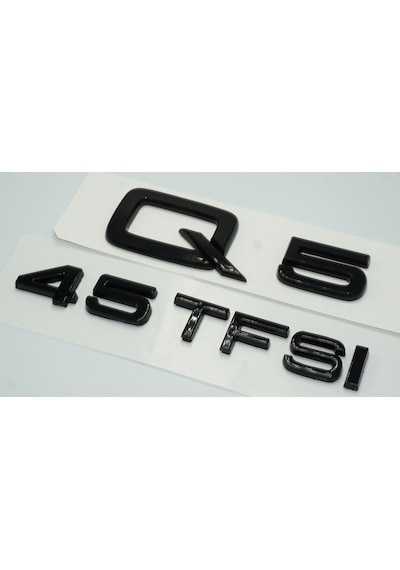 Audi Q5 45 TFSi Parlak Siyah ABS 3M 3D Bagaj Yazı Logo Ür