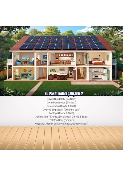 3kw Solar Enerji Paketi 395w Panel, 200ah Jel Akü