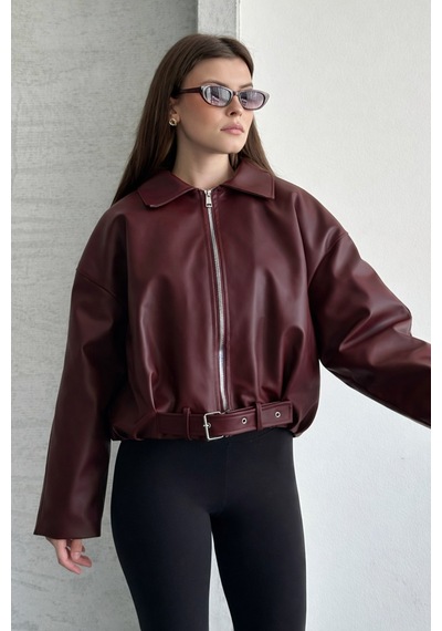 Genel Markalar Kadın Bordo İçi Peluş Astarlı Suni Deri Ceket Kemer Detaylı Kürklü Oversize Kısa Mont Bordo1234 Bordo1234 Genel Markalar Kadın Bordo İçi Peluş Astarlı Suni Deri Ceket Kemer Detaylı Kürklü Oversize Kısa Mont Bordo1234 Bordo1234
