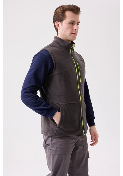 Salix İş Ve Outdoor Yelek - Çift Taraflı , Hafif, Fonksiyonel Cepli Füme