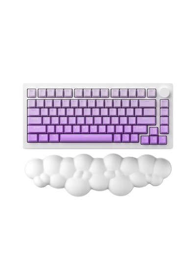 Golite Bulut Şekilli Klavye Bilek Desteği Ergonomik & Konforlu Memory Foam Kaymaz Taban Bilek Yastığı Beyaz