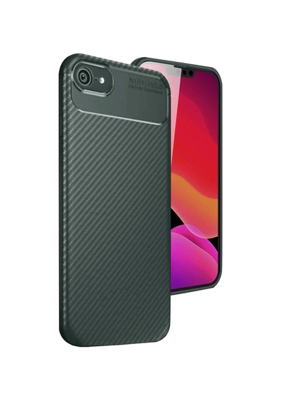 İphone 16e Kılıf Auto Focus Karbon Kapak - Koyu Yeşil