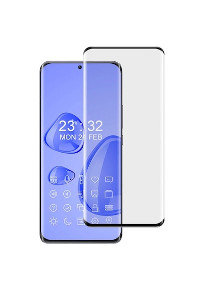 Xiaomi Civi 3D Curved Tam Kaplayan Tempered Cam Koruma - Siyah