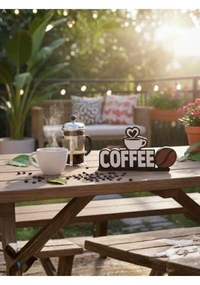 3dprototürk Kahve Köşesi Coffee Yazılı Dekoratif Masaüstü Biblo