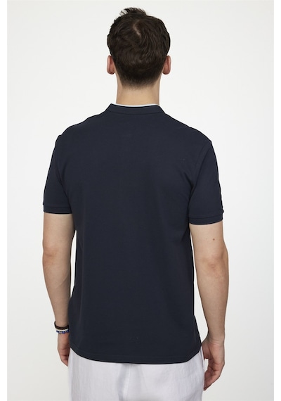 Tudors Erkek Slim Fit Hakim Yaka Pike Pamuk Latcivert Tişört 27218 Lacivertvert Lacivert