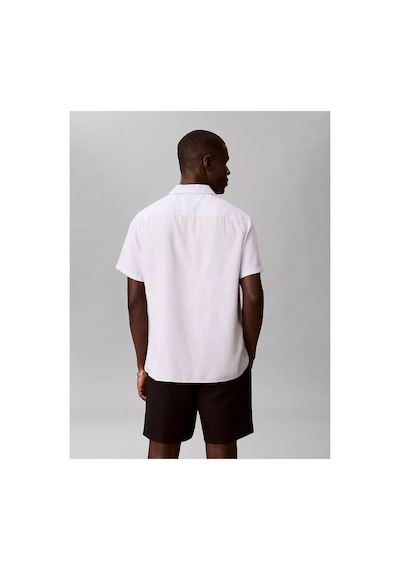 Calvin Klein Erkek Normal Kesim Beli Lastikli Keten Siyah Şort-16051