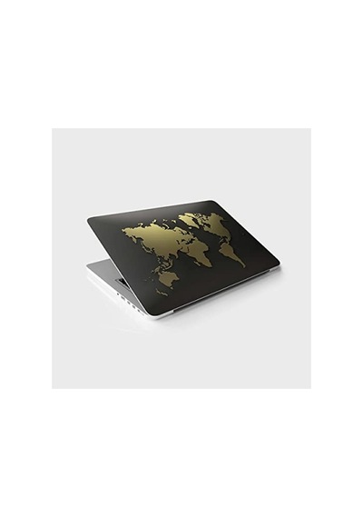 Dünya Haritası Temalı Laptop Sticker 124-Pembe