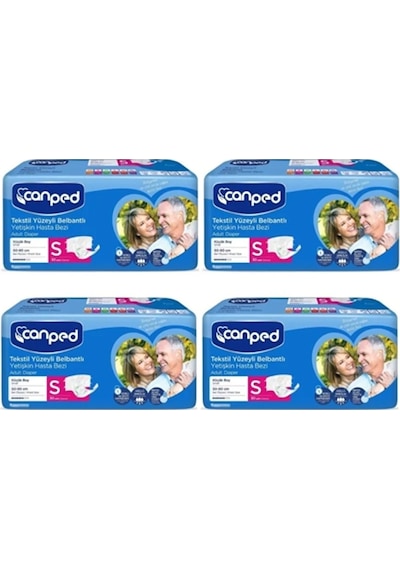 Canped Tekstil Yüzey Belbantli Hasta Bezi S 4 x 30'lu