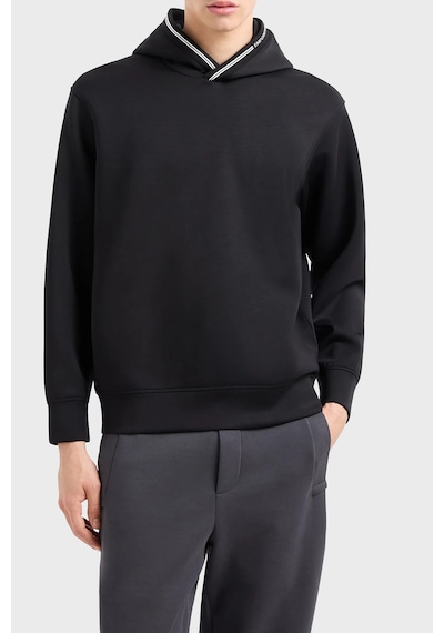 Emporio Armani Streç Regular Fit Kapüşonlu Erkek Sweat 6D1M99 1JRRZ 0999 Siyah