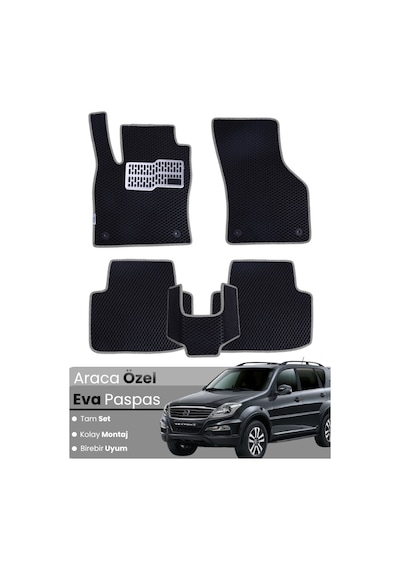 Ssangyong Rexton 2012-2017 Uyumlu Eva Paspas Tam Set Oto Paspas,araca Özel,kolay Montaj 948