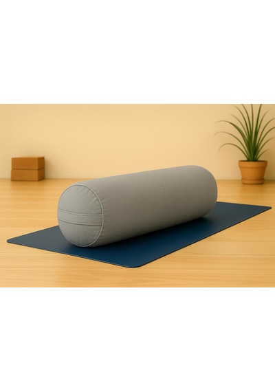 Bolster Minderi - Silindir Yoga Yastığı - Sosis Yastık Gri