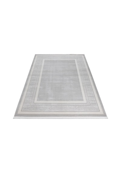 Badelya Home Gri 7109 Modern Desen Doğal Taban Saçaklı Salon Koridor Mutfak Çocuk Oturma Odası Halısı Yolluk 7109-gri
