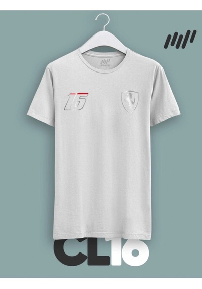 Charles Leclerc 16 Chrome Series T-shirt Beyaz