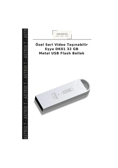 Özel Seri Video Taşınabilir Eşya Dk01 32 Gb Metal Usb Flash Bellek