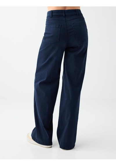 Jimmy Key Jimmy Key Lacivert Normal Bel İspanyol Paça Dokuma Uzun Pantolon 6sw185482494